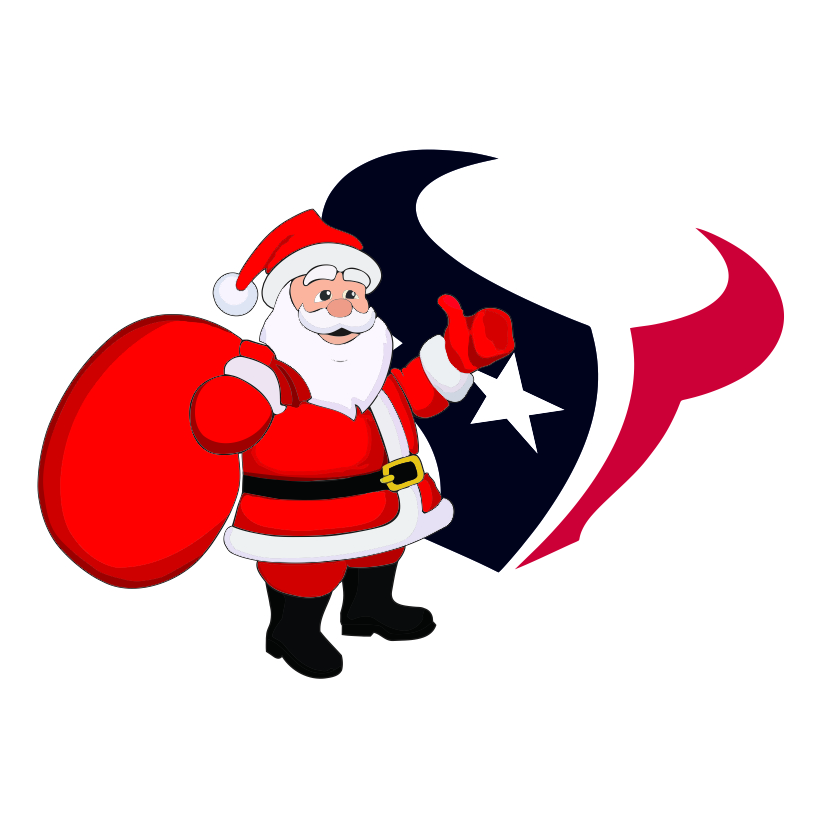 Houston Texans Santa Claus Logo iron on paper